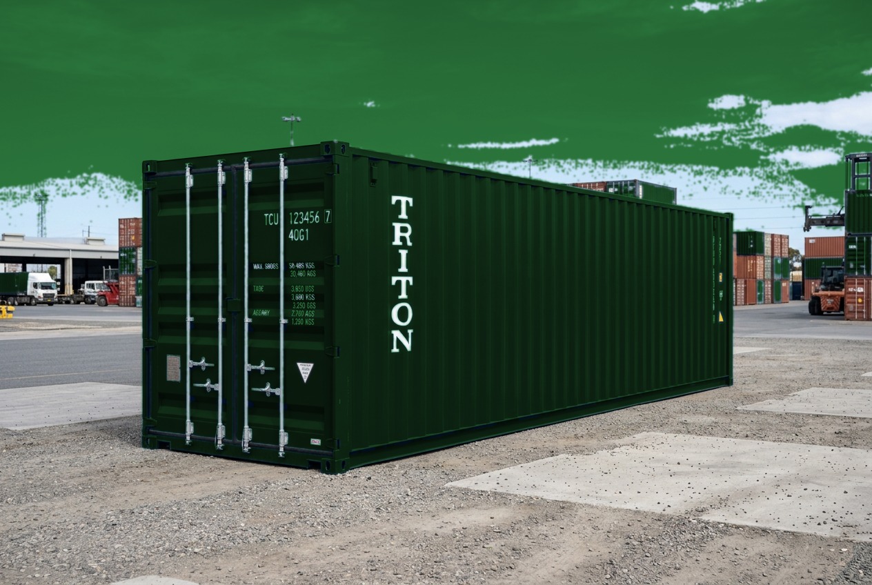 40ft HC New Container - Forest Green